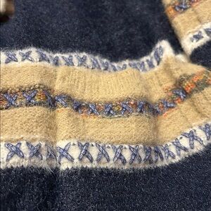 Fate XS dark blue, striped, hooded, open sweater with pockets Stitch Fix